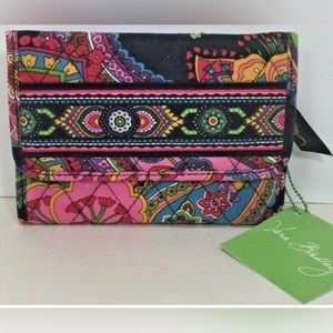 Vera Bradley Multi Color Floral Symphony In The Hue Tri-Fold Wallet - NWOT!